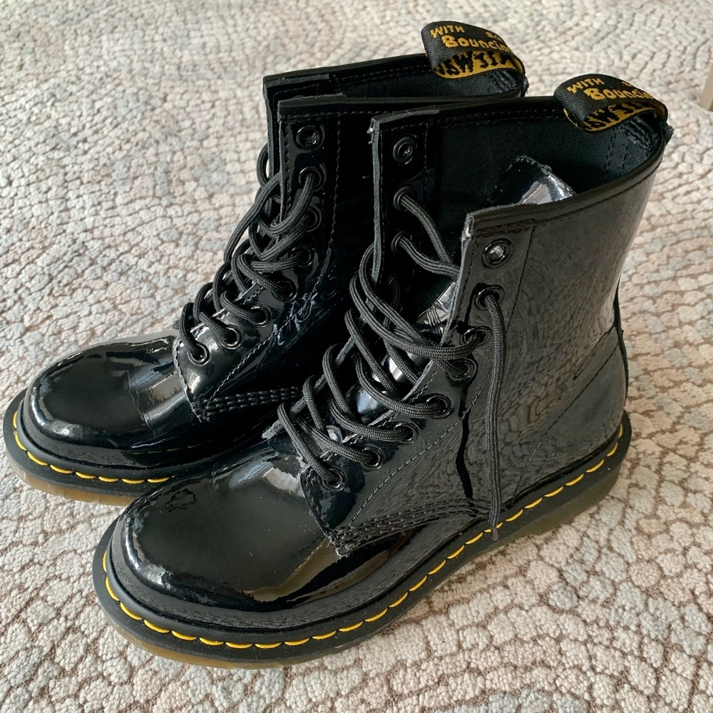 Dr. Martens 1460 Black Patent Leather Boots Sz 7 US L